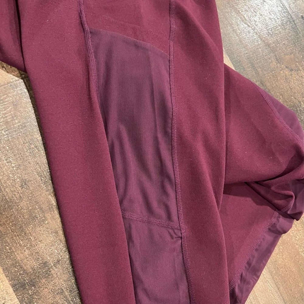 Fabletics Powerhold Burgundy Athletic Leggings - Picture 11 of 11